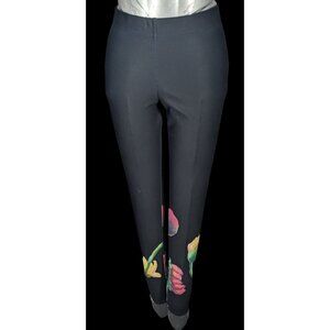 Debbie Dannheisser Flower Series Fine Art High Waist Leggings Size Medium